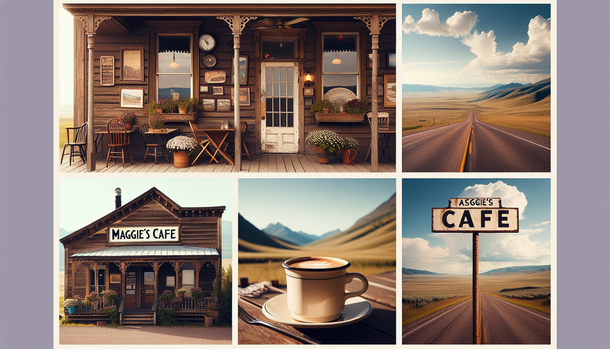 alt_text: Small town scene with Native American cultural elements in Northern Cheyenne territory.