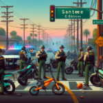 alt_text: E-bikes parked outside law office in Santee, highlighting safety and legal concerns.