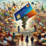 alt_text: A key unlocks an ancient library door, revealing shelves filled with mystical books.